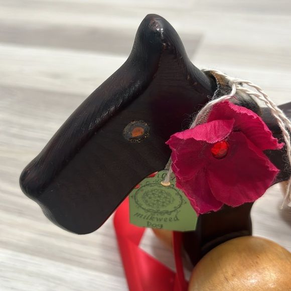 MilkWeed Dog Rolling Wooden Massager Dog Gift Animal Terrier Toy On Wheels - Picture 9 of 12